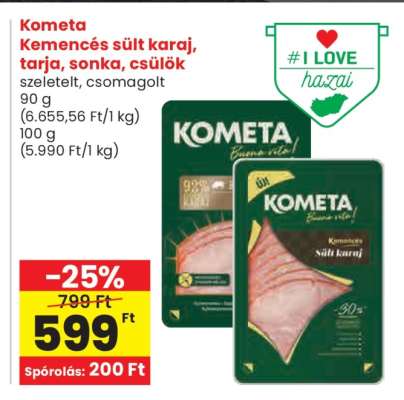 Kometa Kemencés sült karaj, tarja, sonka, csülök