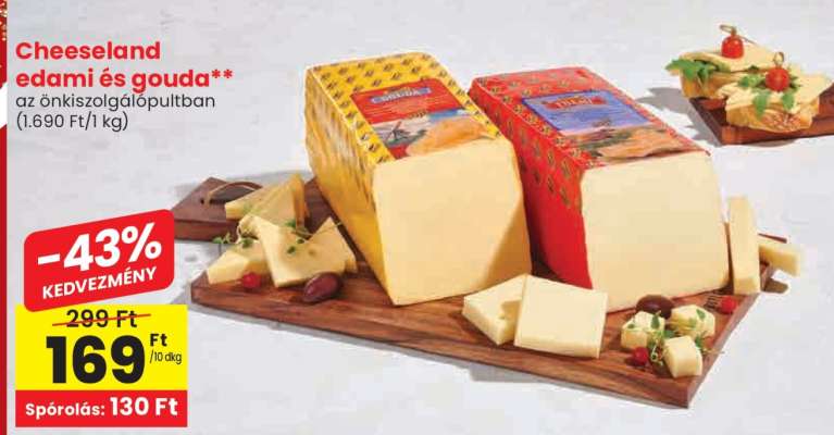 Cheeseland edami és gouda