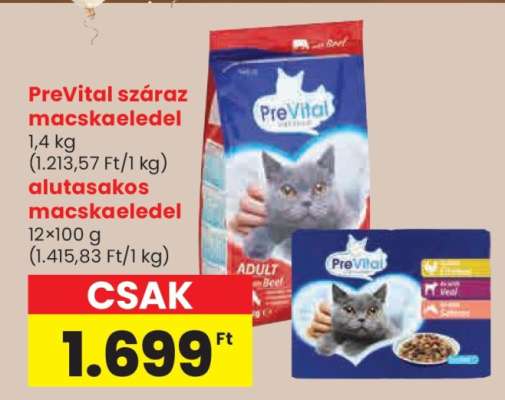 PREVITAL Száraz macskaeledel