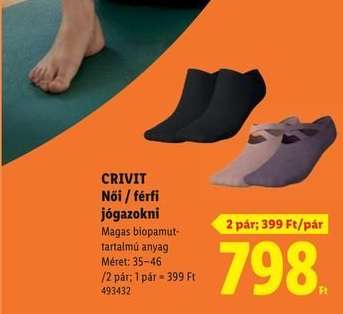 CRIVIT Női / férfi jógazokni
