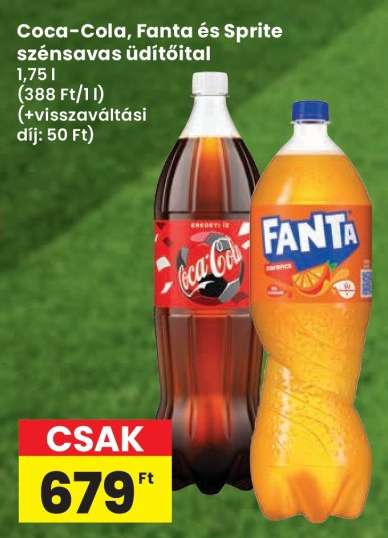 Coca-Cola, Fanta és Sprite szénsavas üdítőital
