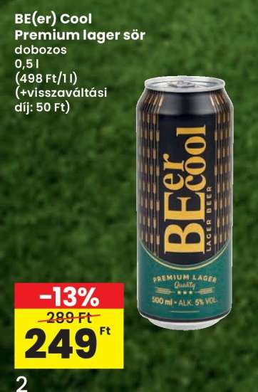 BE(er) Cool prémium lager sör