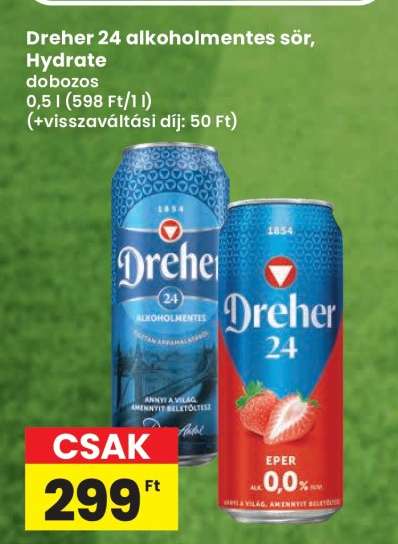 Dreher 24 alkoholmentes sör, Hydrate