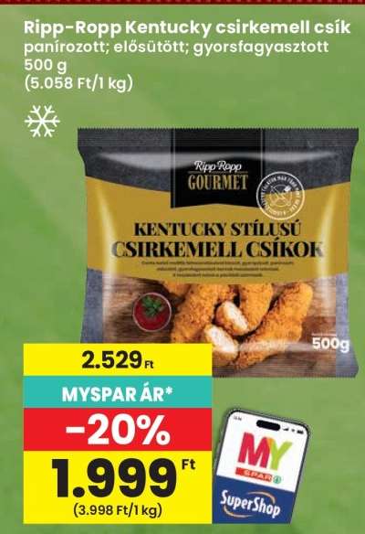 Ripp-Ropp Kentucky csirkemell csík