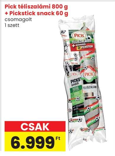 Pick téliszalámi 800 g + Pickstick snack 60 g