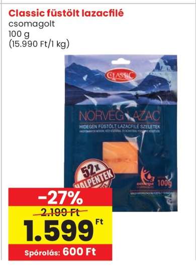 Classic füstölt lazacfilé