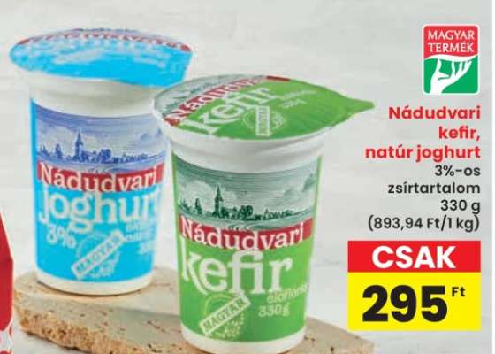 Nádudvari kefir, natúr joghurt
