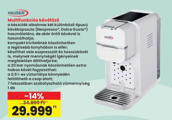 Multifunkciós kávéfőző
