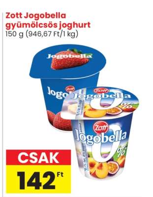 Zott Jogobella gyümölcsös joghurt