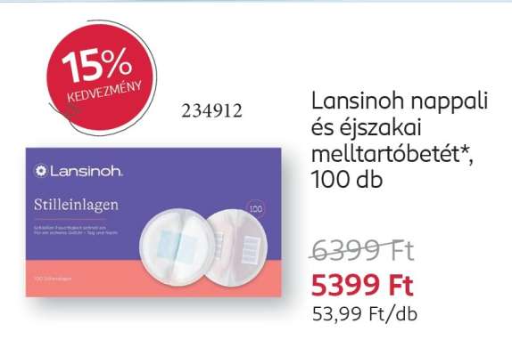 Lansinoh nappali és éjszakai melltartóbetét*, 100 db