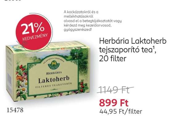 Herbária Laktoherb tejszaporító tea¹