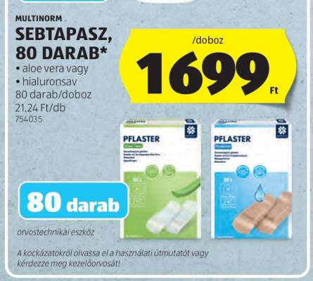 MULTINORM SEBTAPASZ, 80 DARAB