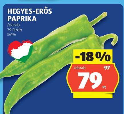 Hegyes erős paprika