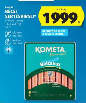 KOMETA Bécsi Sertésvirsli