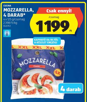 Cucina Mozzarella, 4 darab