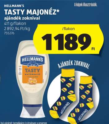 Hellmann's Tasty Majonéz ajándék zoknival