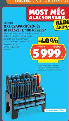 XXL Csavarhúzó- és Bitkészlet, 100 Részes