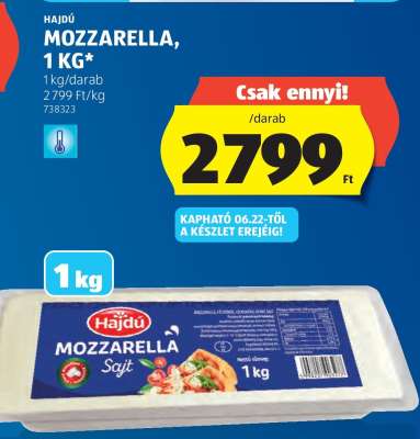 Hajdú Mozzarella, 1 kg