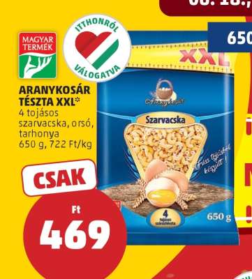 ARANYKOSÁR TÉSZTA XXL