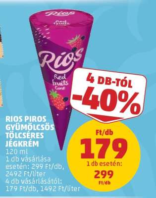 RIOS PIROS GYÜMÖLCSÖS TÖLCSÉRES JÉGKRÉM