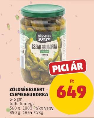 Zöldségeskert Csemegeuborka