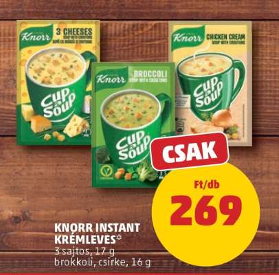 Knorr instant krémleves