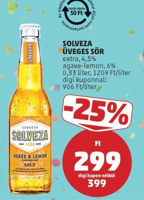 Solveza Üveges Sör