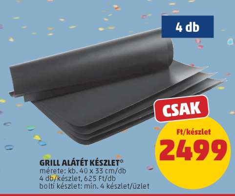 GRILL ALÁTÉT KÉSZLET