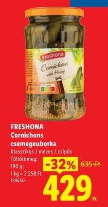 FRESHONA Cornichons csemegeuborka