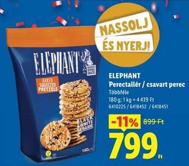 ELEPHANT Perectallér / csavart perec