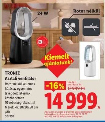 TRONIC Asztali ventilátor