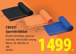 CRIVIT Sporttörülköző