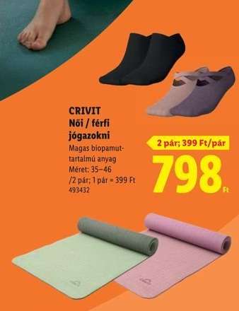 CRIVIT Női / férfi jógazokni
