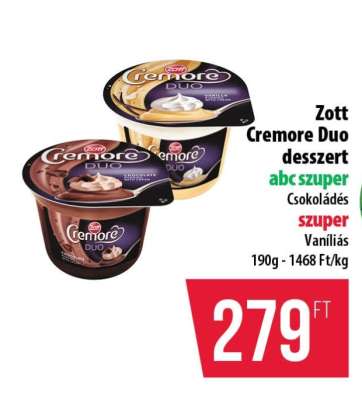 Zott Cremore Duo Desszert
