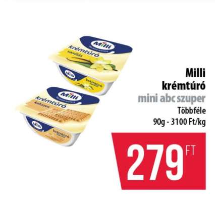 Milli krémtúró mini abc szuper