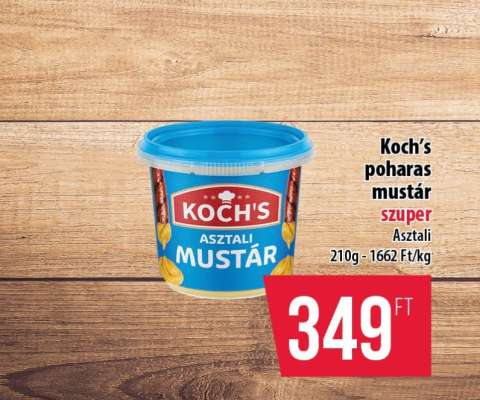 Koch's poharas mustár