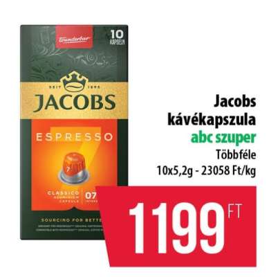 Jacobs kávékapszula