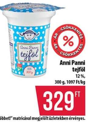 Anni Panni tejföl