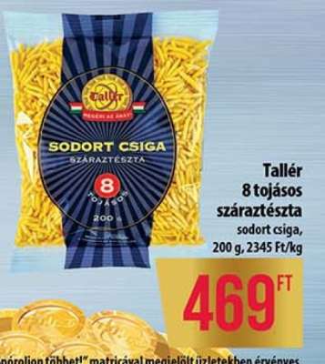 Tallér 8 tojásos száraztészta
