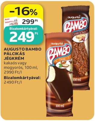 AUGUSTO BAMBO PÁLCIKÁS JÉGKRÉM