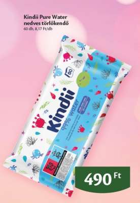 Kindii Pure Water nedves törlőkendő