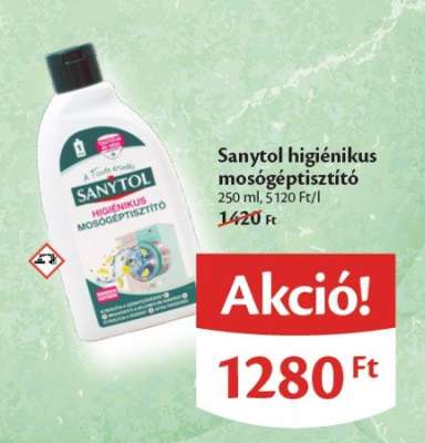 Sanytol higiénikus mosógéptisztító