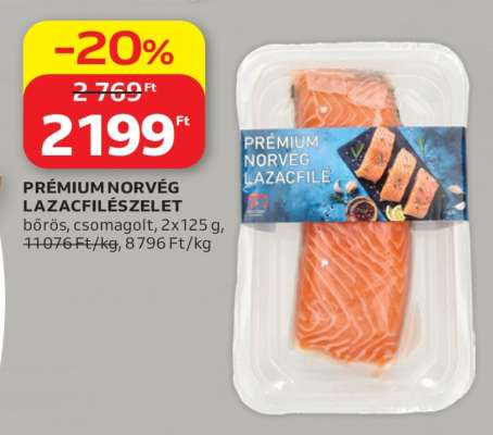 PRÉMIUM NORVÉG LAZACFILÉSZELET