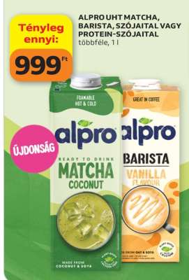 ALPRO UHT Matcha, Barista, Szójaital vagy Protein-Szójaital