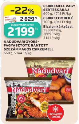 Nádudvari gyorsfagyasztott, rántott szezámmagos csirkemell