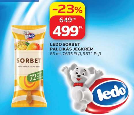 LEDO SORBET PÁLCIKÁS JÉGKRÉM