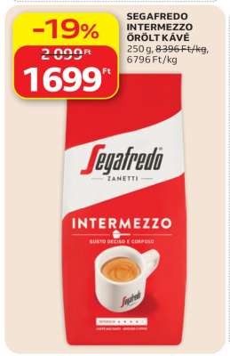 SEGAFREDO INTERMEZZO ŐRÖLT KÁVÉ
