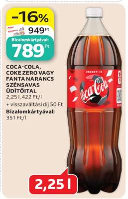 Coca-Cola, Coke Zero vagy Fanta Narancs Szénsavas Üdítőital