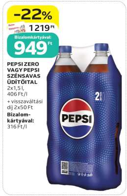 PEPSI ZERO VAGY PEPSI SZÉNSAVAS ÜDÍTŐITAL