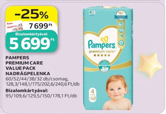 Pampers Premium Care Value Pack Nadrágpelenka